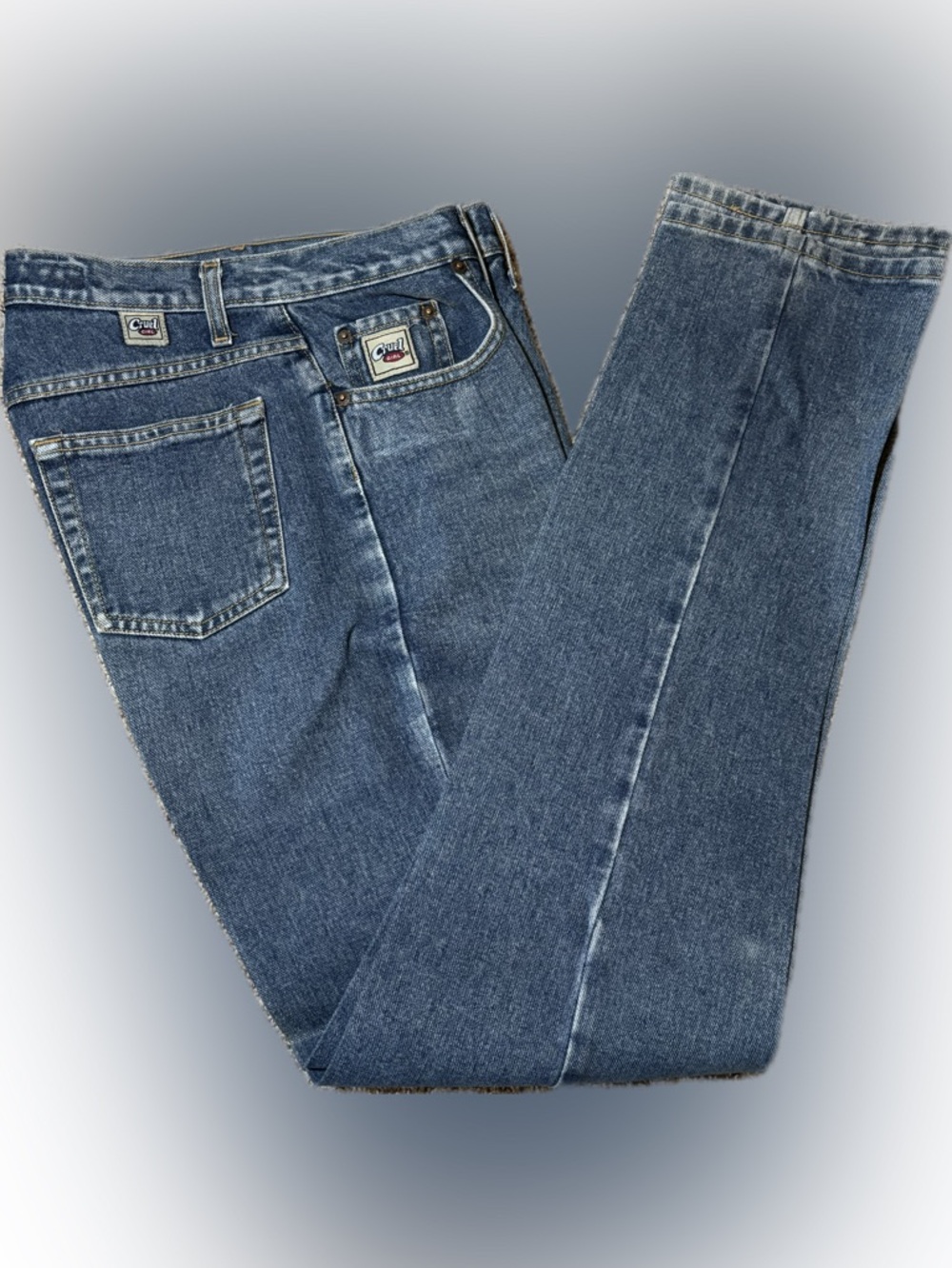 E110 Cruel Girl Light Blue Relaxed Fit Denim Jeans, Size 7L